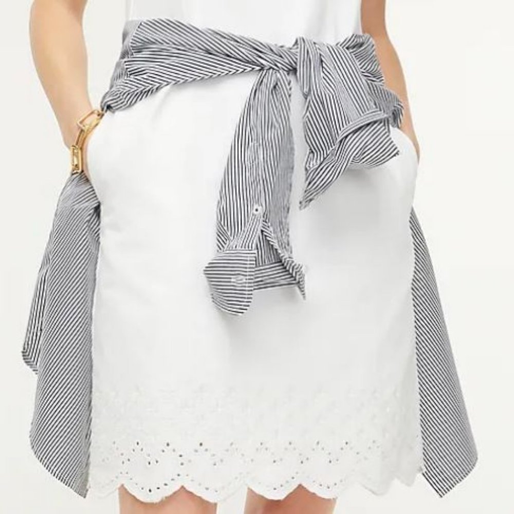 NWT J.Crew white denim shift dress - Picture 6 of 13